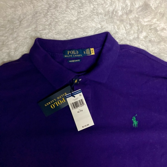 Ralph Lauren Polo Dark Plum Mesh Mens Short Sleeve Polo sz XL - Picture 8 of 10